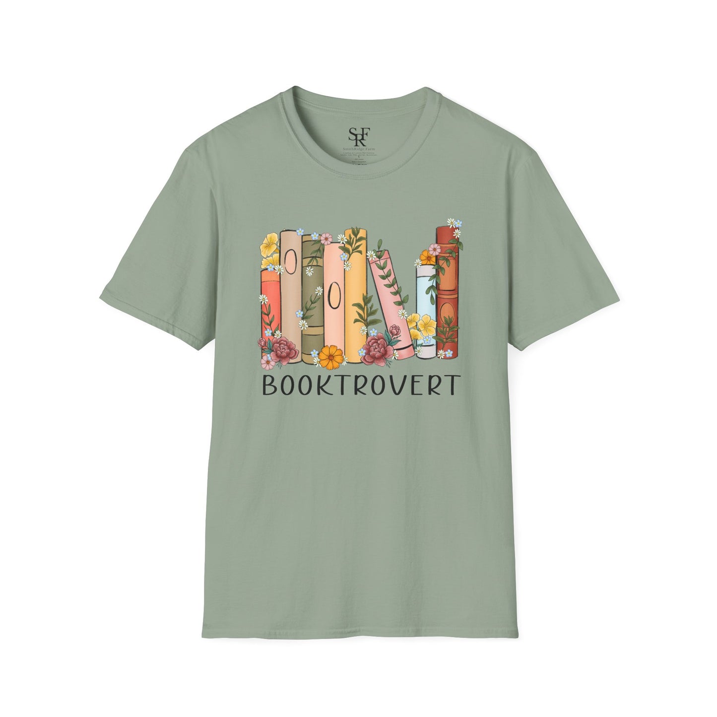 BOOKTROVERT. Introvert Humor. Book Enthustiast. Cotton, Short Sleeve, Crew Neck T-Shirt