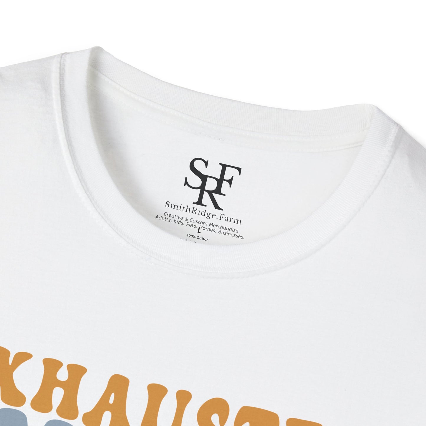 EXHAUSTED EMPATH CLUB. Empath Humor. Cotton, Short Sleeve, Crew Neck T-Shirt