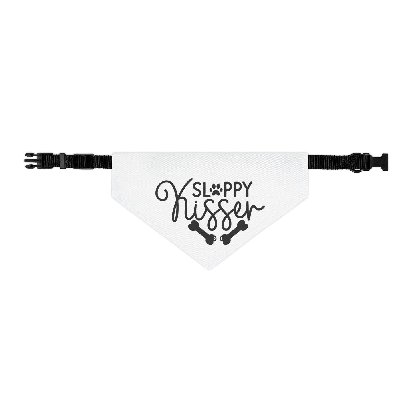 SLOPPY KISSER. Pet Bandana Collar in Four Sizes.