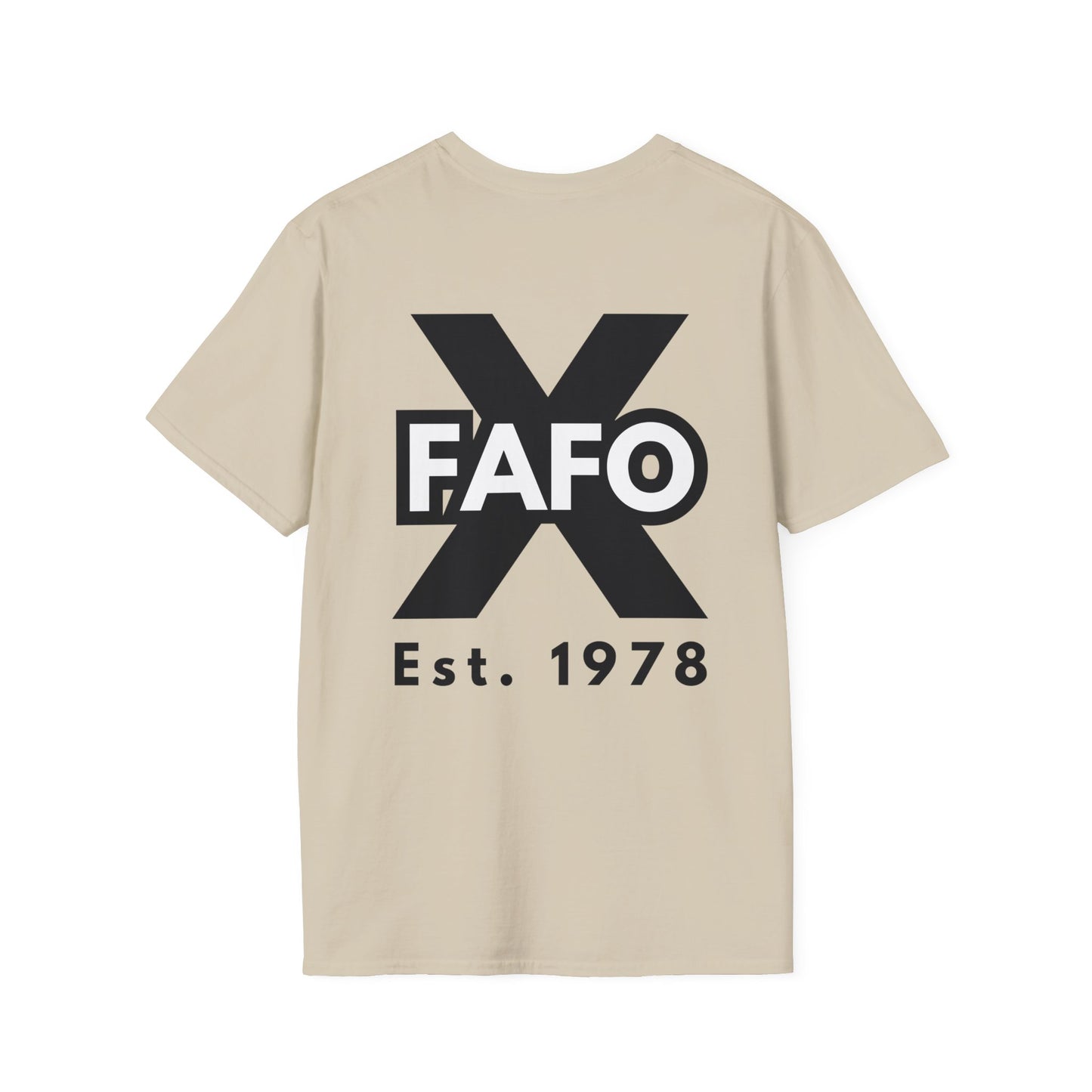 GEN X, THE FAFO CREW, Est 1978. Cotton, Short Sleeve, Crew Neck Tee in Light Colors.