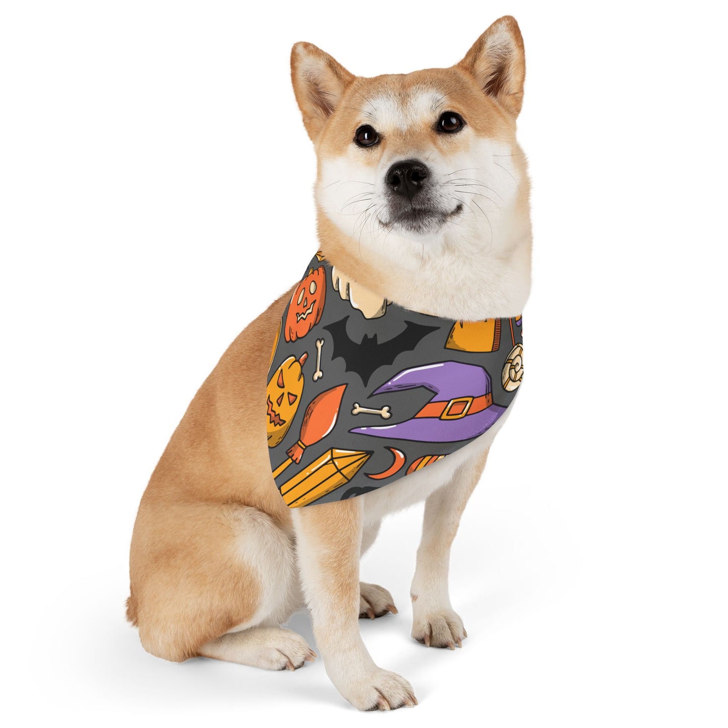 HAPPY HALLOWEEN. Pet Bandana Collar in Four Sizes.