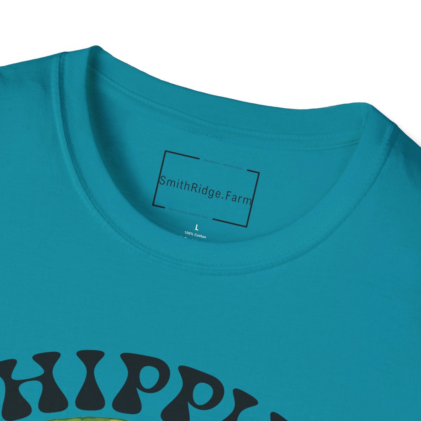 HIPPIE CHICK. Cotton, Short Sleeve, Crew Neck Tee.