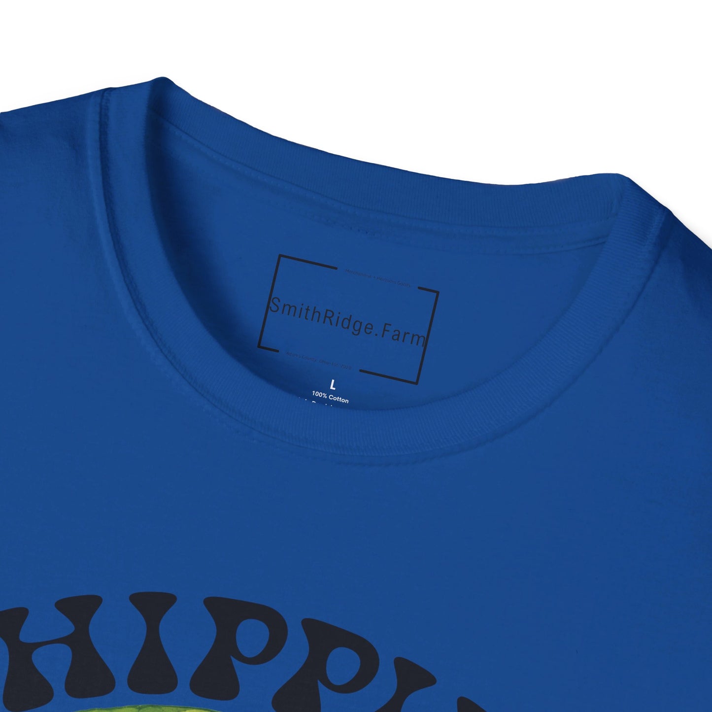 HIPPIE CHICK. Cotton, Short Sleeve, Crew Neck Tee.