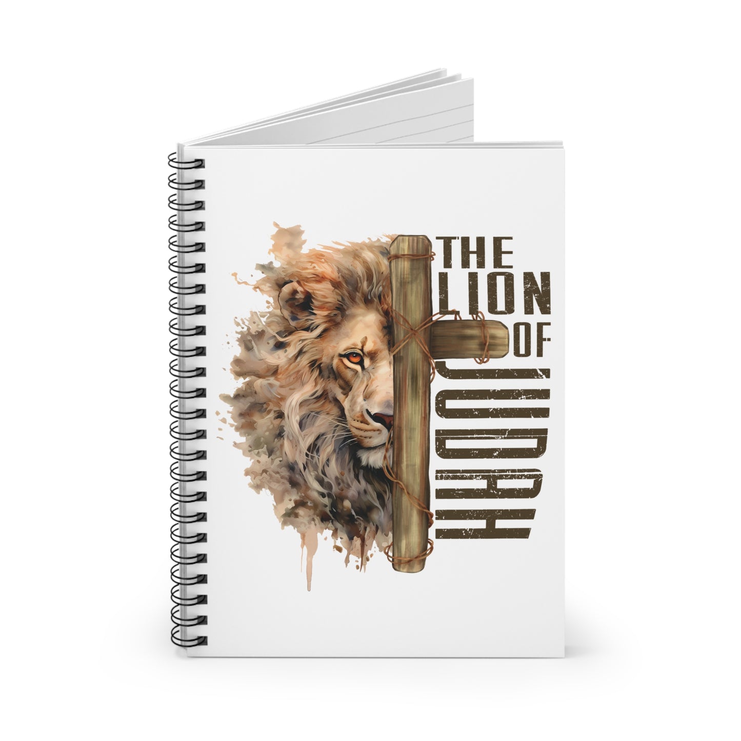 THE LION OF JUDAH. Spiral Notebook, Ruled Line, Diary, Journal.