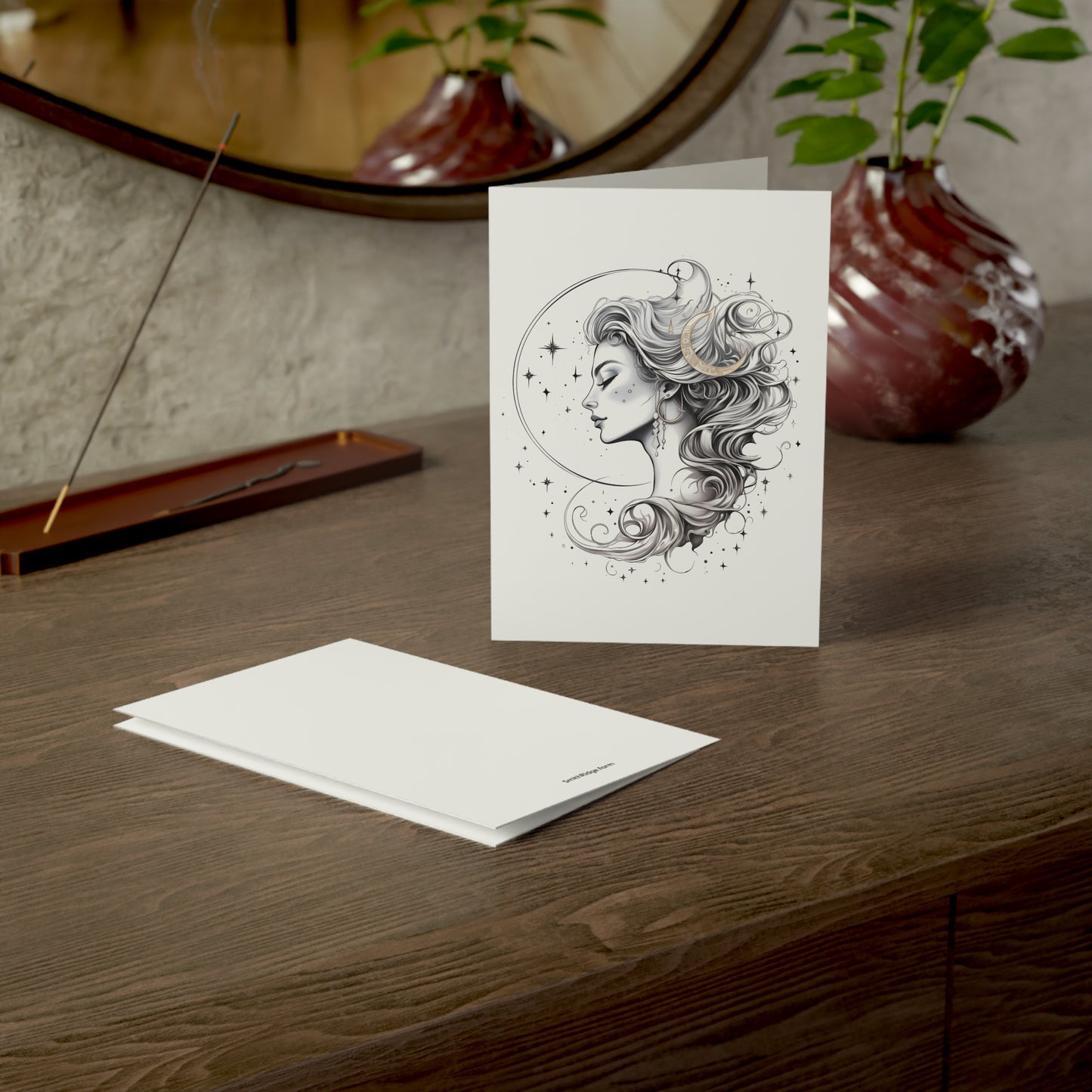 MOON AND STAR LOVER. Greeting Cards Sold Individually, or in Packs of 10, 30, or 50.