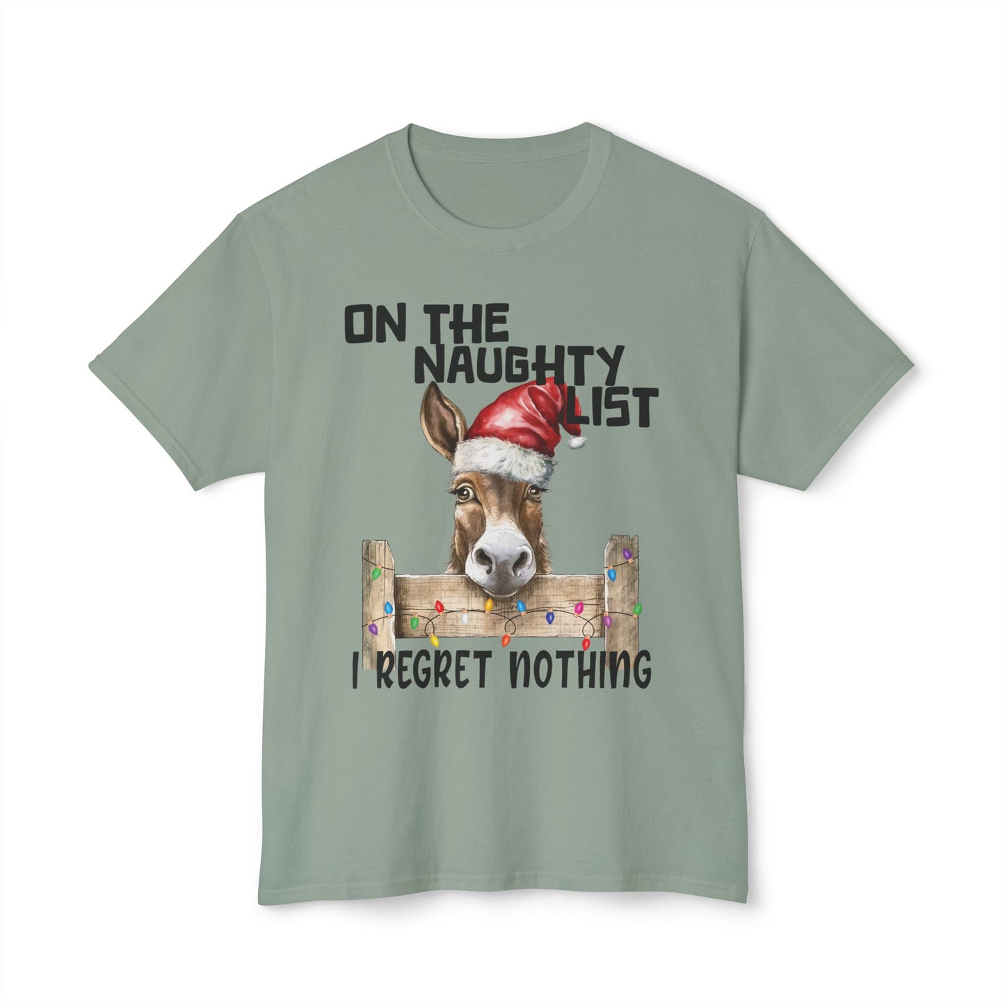 On The Naughty List, I Regret Nothing, Unisex Cotton T-shirt