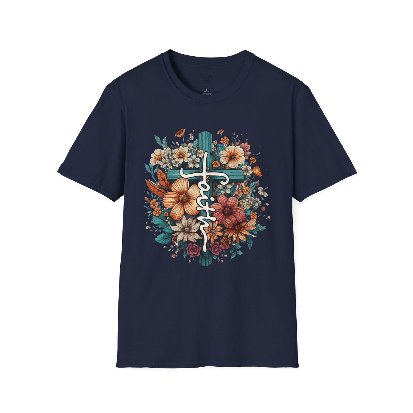 FAITH. Cotton, Short Sleeve, Crew Neck T-Shirt
