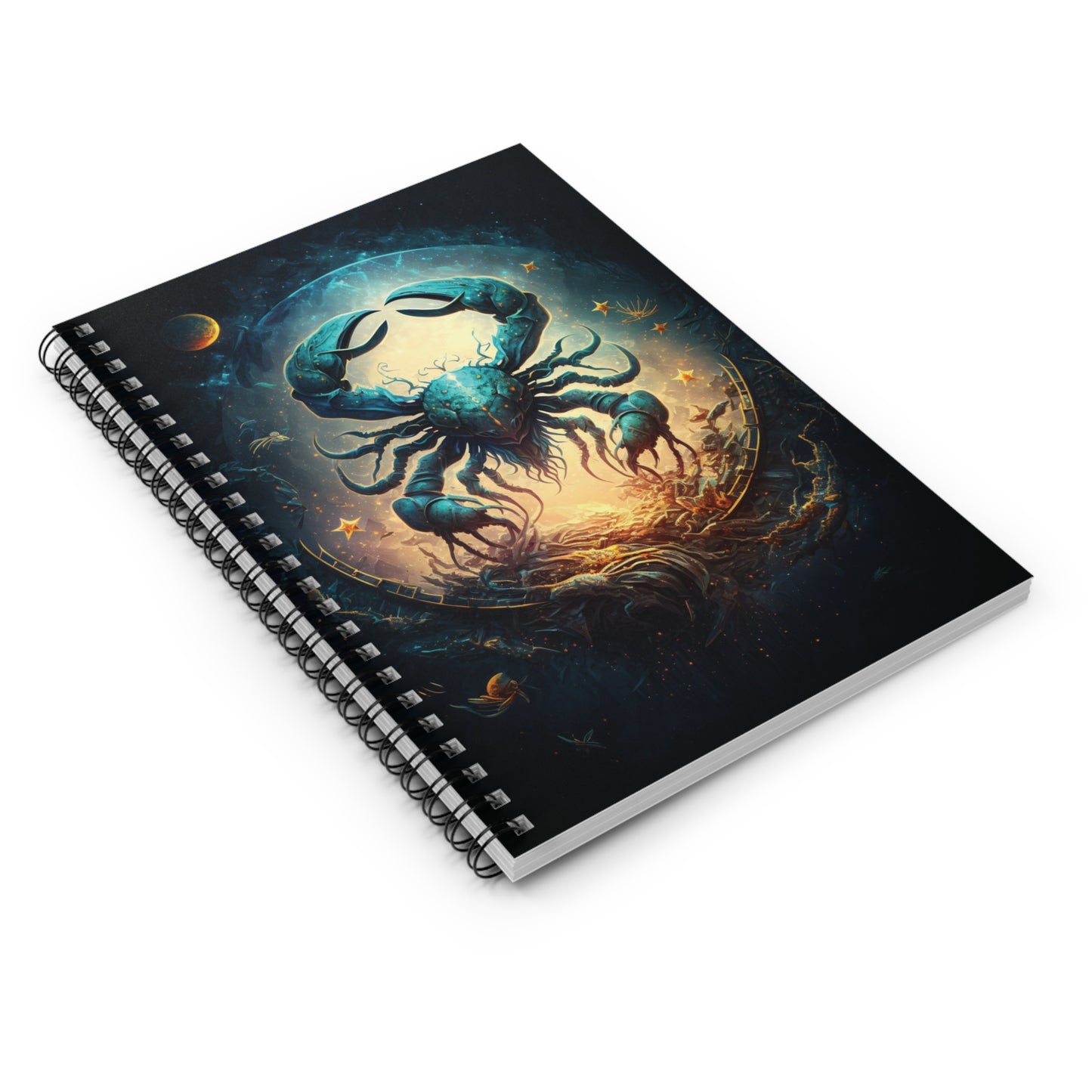 CANCER ZODIAC SIGN. CONSTELLATION LOVERS. Spiral Notebook, Ruled Line, Diary, Journal.