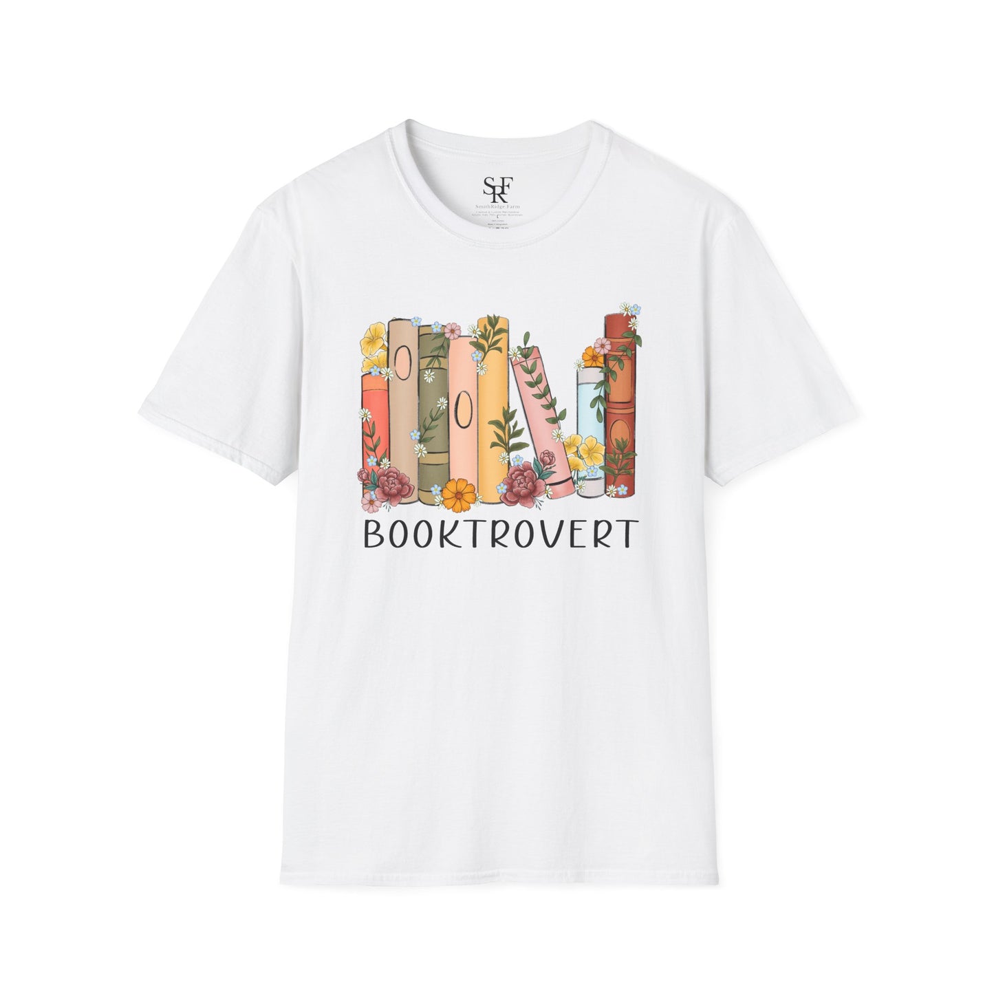 BOOKTROVERT. Introvert Humor. Book Enthustiast. Cotton, Short Sleeve, Crew Neck T-Shirt