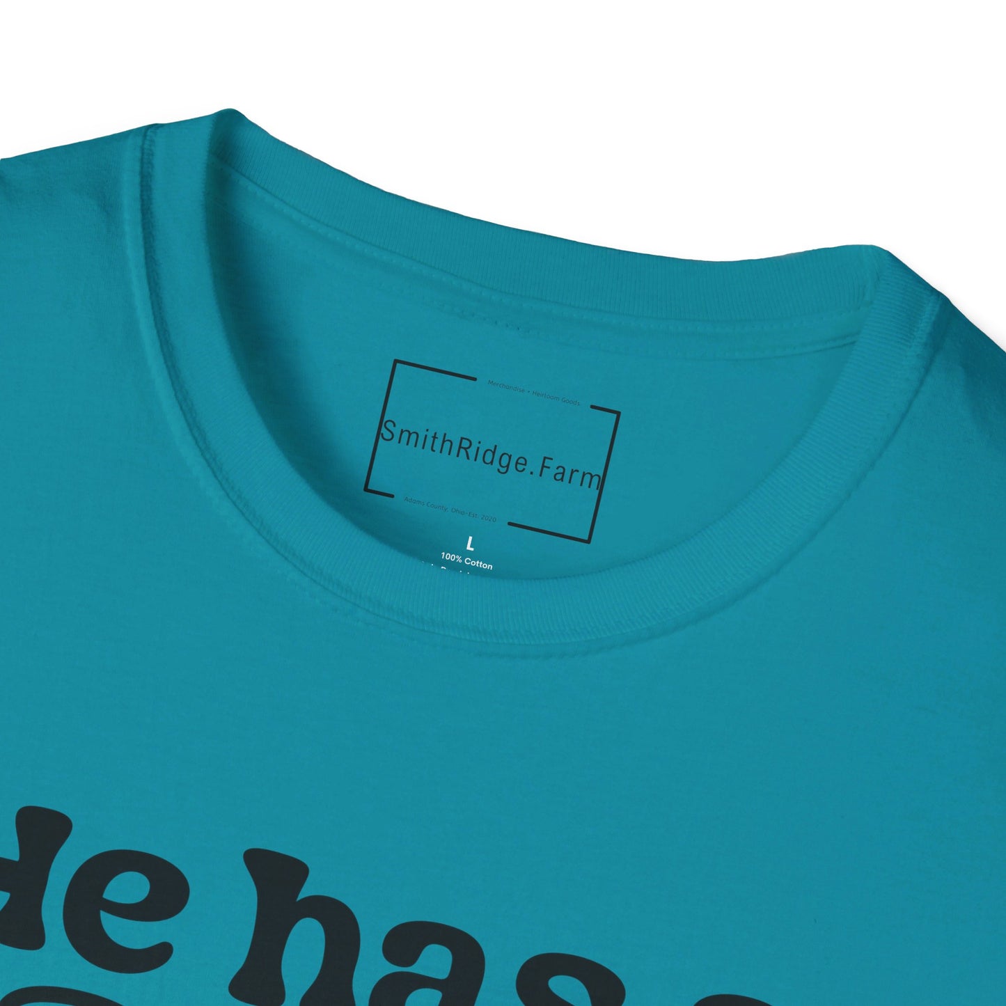 HE HAS A PLAN AND I HAVE A PURPOSE. Cotton, Short Sleeve, Crew Neck Tee.