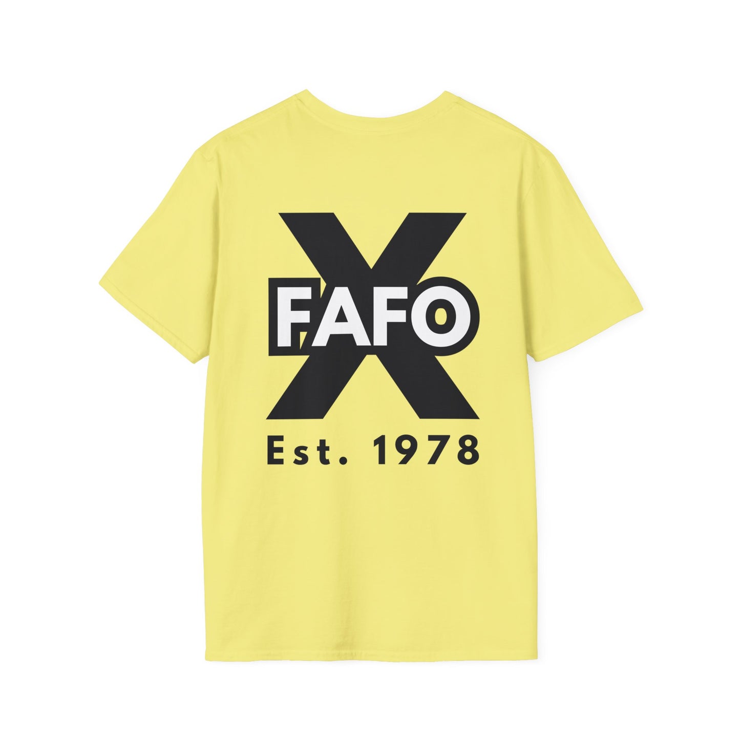 GEN X, THE FAFO CREW, Est 1978. Cotton, Short Sleeve, Crew Neck Tee in Light Colors.
