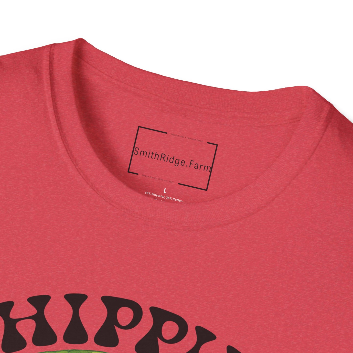 HIPPIE CHICK. Cotton, Short Sleeve, Crew Neck Tee.