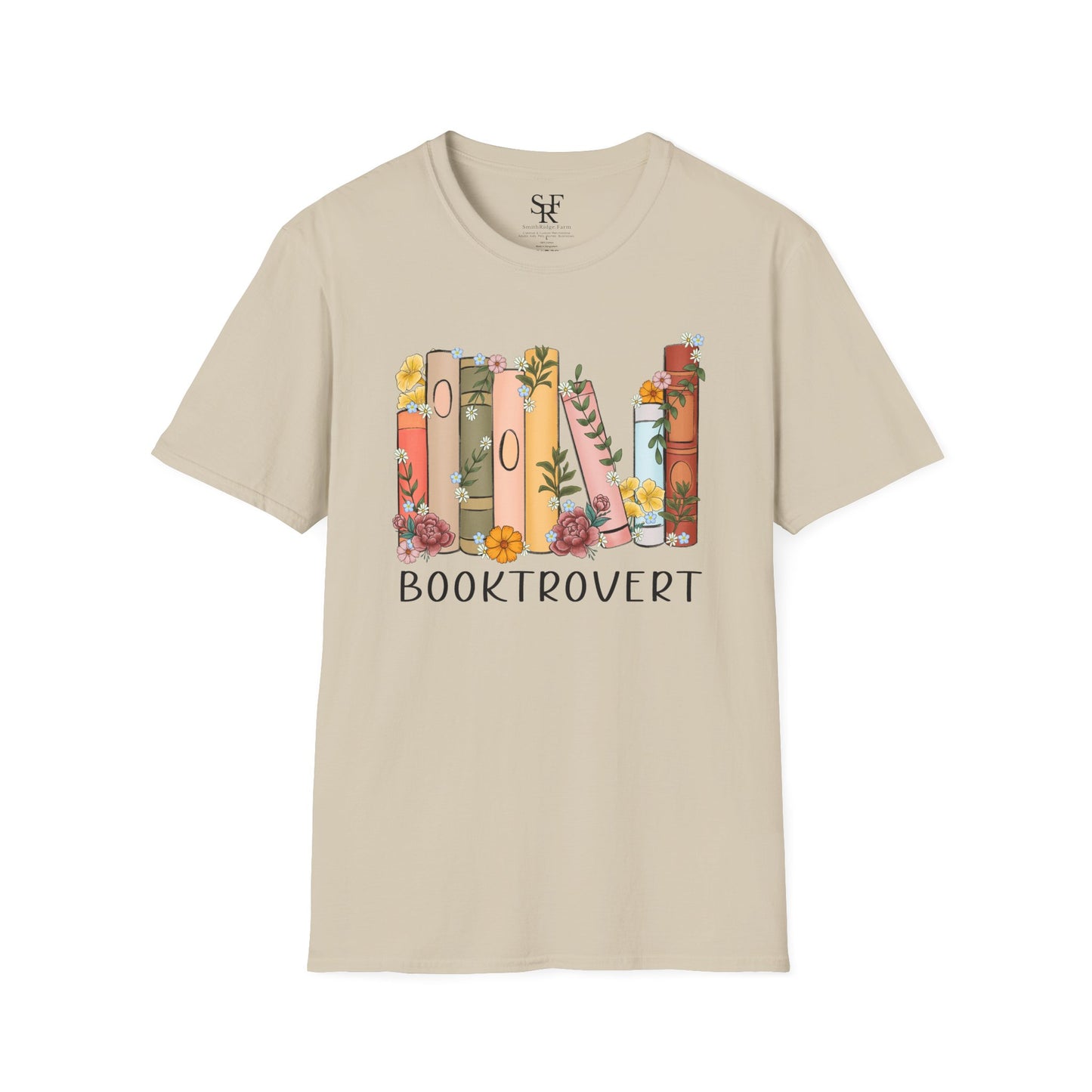 BOOKTROVERT. Introvert Humor. Book Enthustiast. Cotton, Short Sleeve, Crew Neck T-Shirt