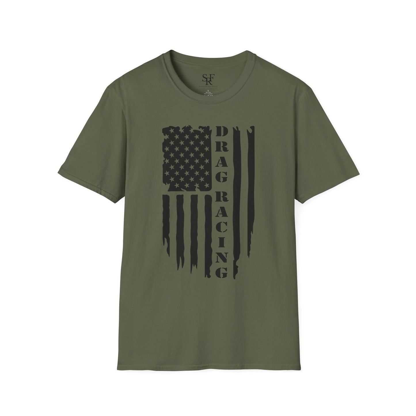 DRAG RACING PATRIOTS. Cotton, Short Sleeve, Crew Neck T-Shirt