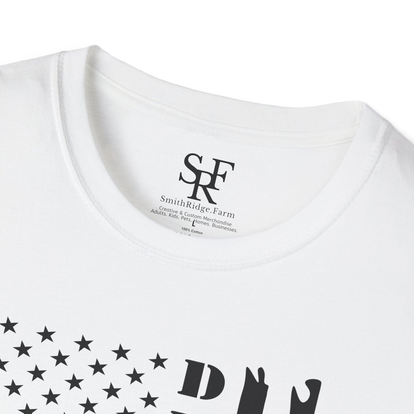 STARS AND STRIPES FOR DRAG RACING PATRIOTS. Cotton, Short Sleeve, Crew Neck T-Shirt