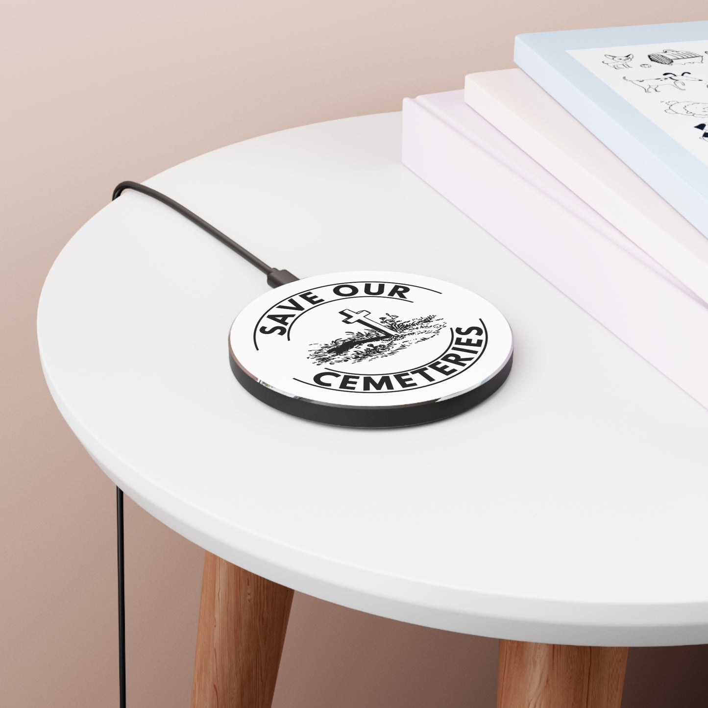 SAVE OUR CEMETERIES. Wireless Charger.