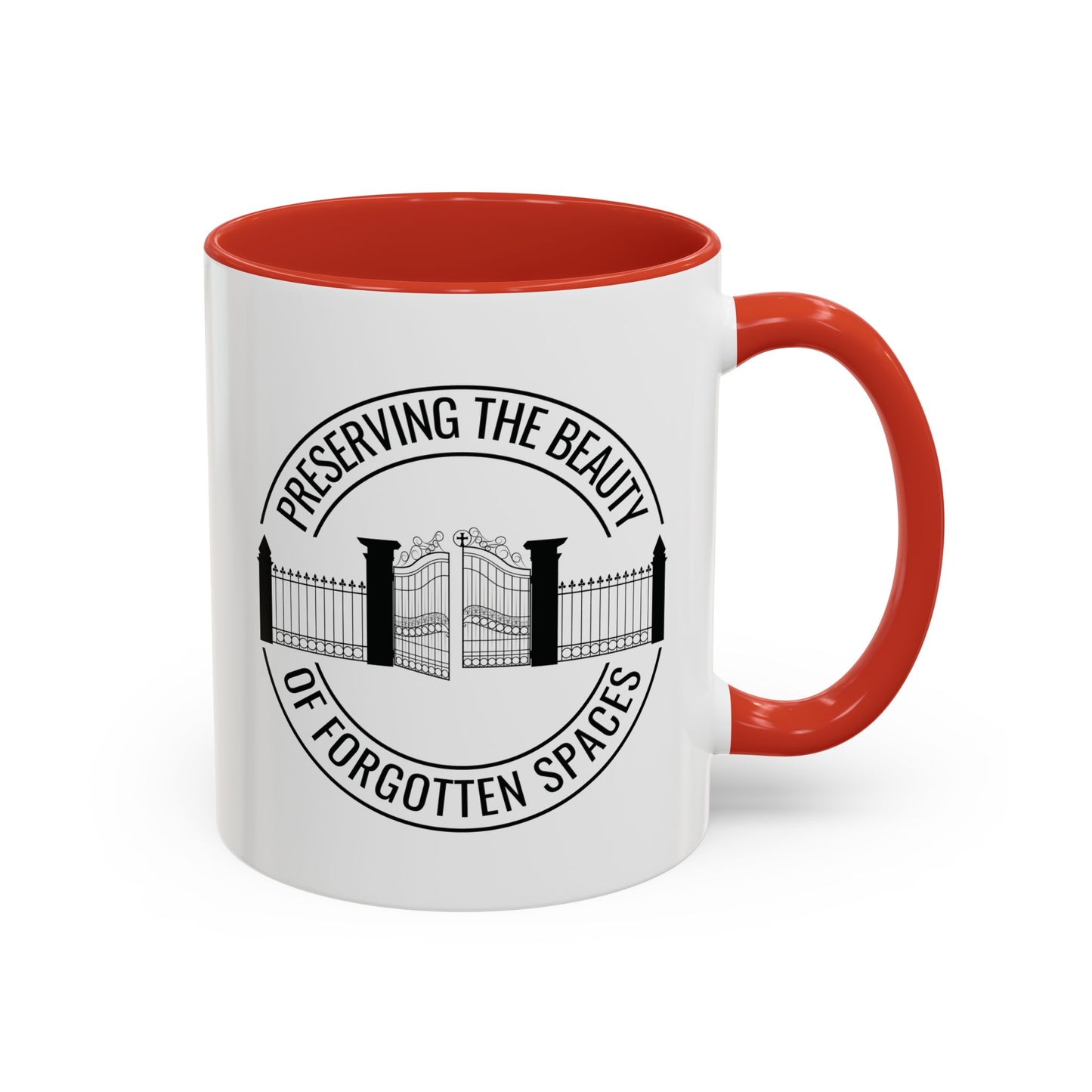 PRESERVING THE BEAUTY OF FORGOTTEN SPACES. CEMETERY SEXTON. 11oz Coffee, Tea, or Hot Chocolate Mug.