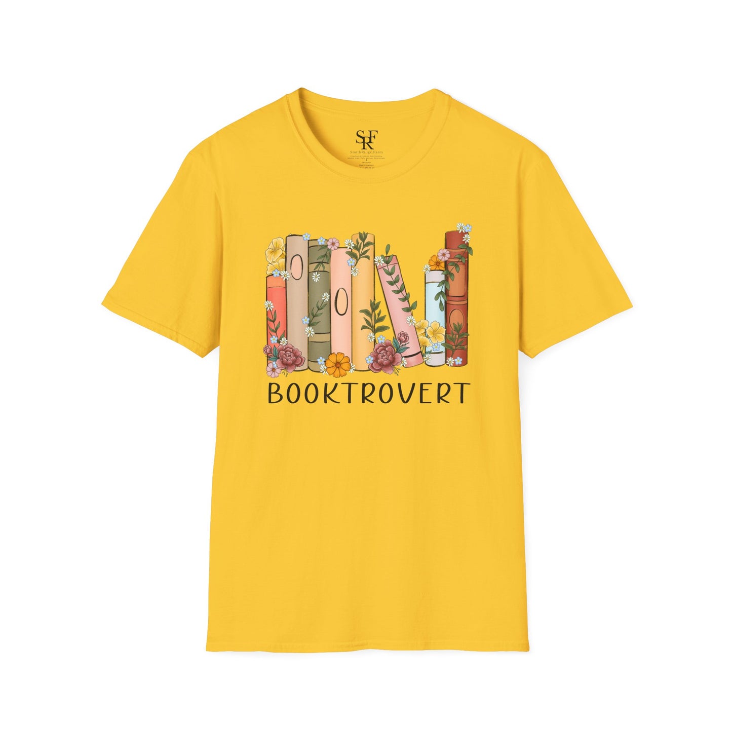 BOOKTROVERT. Introvert Humor. Book Enthustiast. Cotton, Short Sleeve, Crew Neck T-Shirt