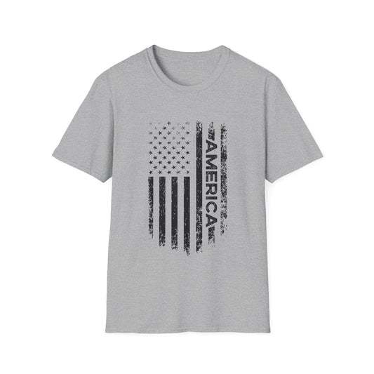 Purchase Patriotic, USA, American Flag T-Shirt, Round-Neck, Short-Sleeve at SmithRidge.farm