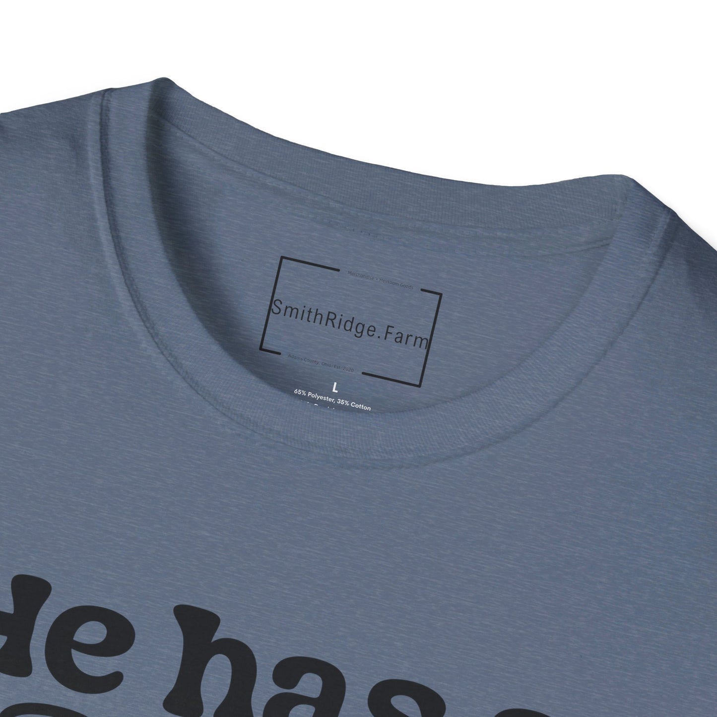 HE HAS A PLAN AND I HAVE A PURPOSE. Cotton, Short Sleeve, Crew Neck Tee.
