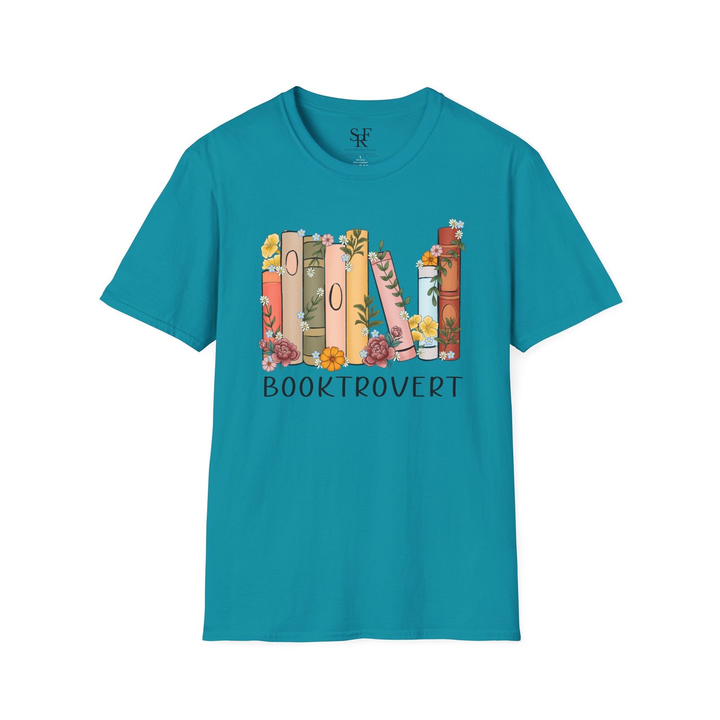 BOOKTROVERT. Introvert Humor. Book Enthustiast. Cotton, Short Sleeve, Crew Neck T-Shirt