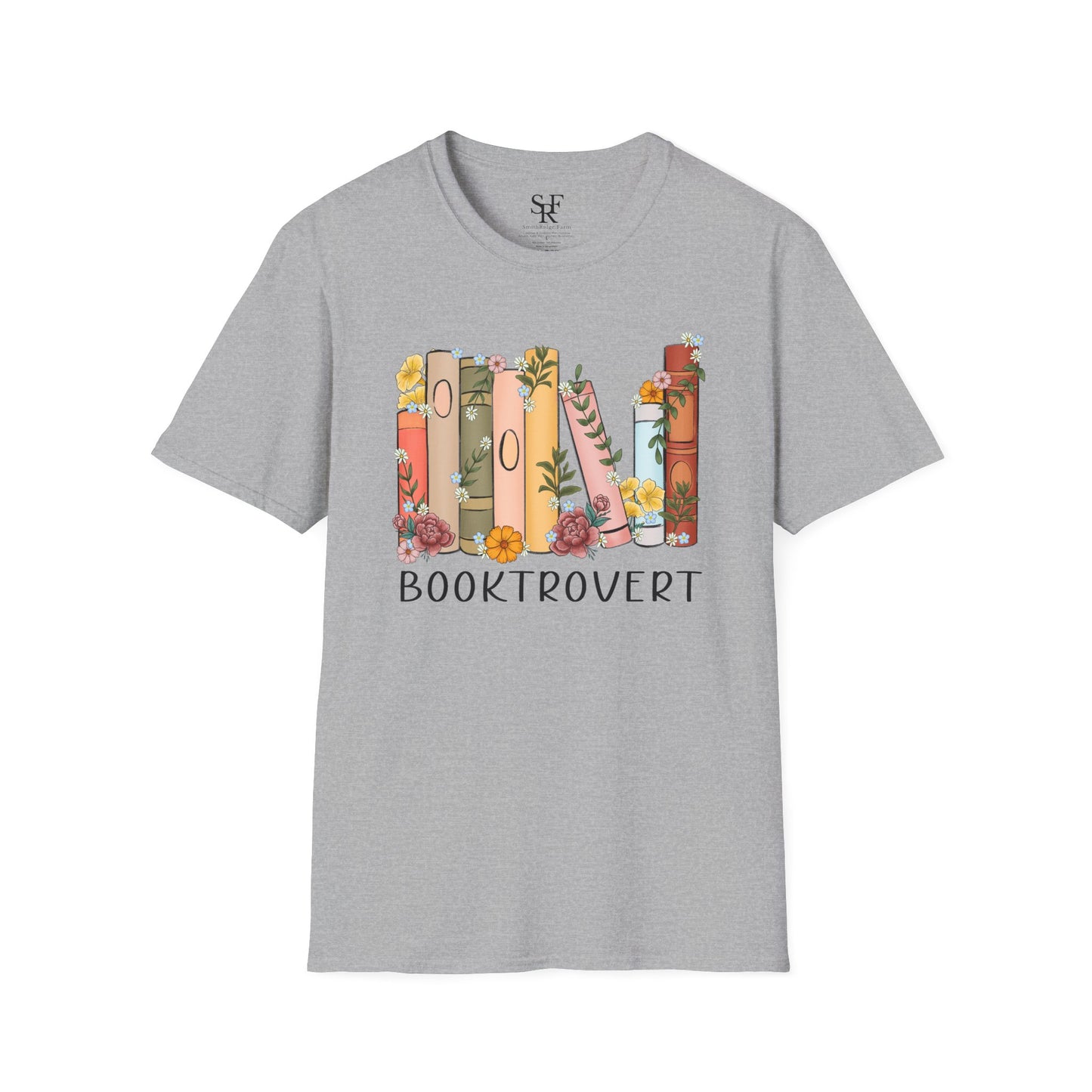 BOOKTROVERT. Introvert Humor. Book Enthustiast. Cotton, Short Sleeve, Crew Neck T-Shirt