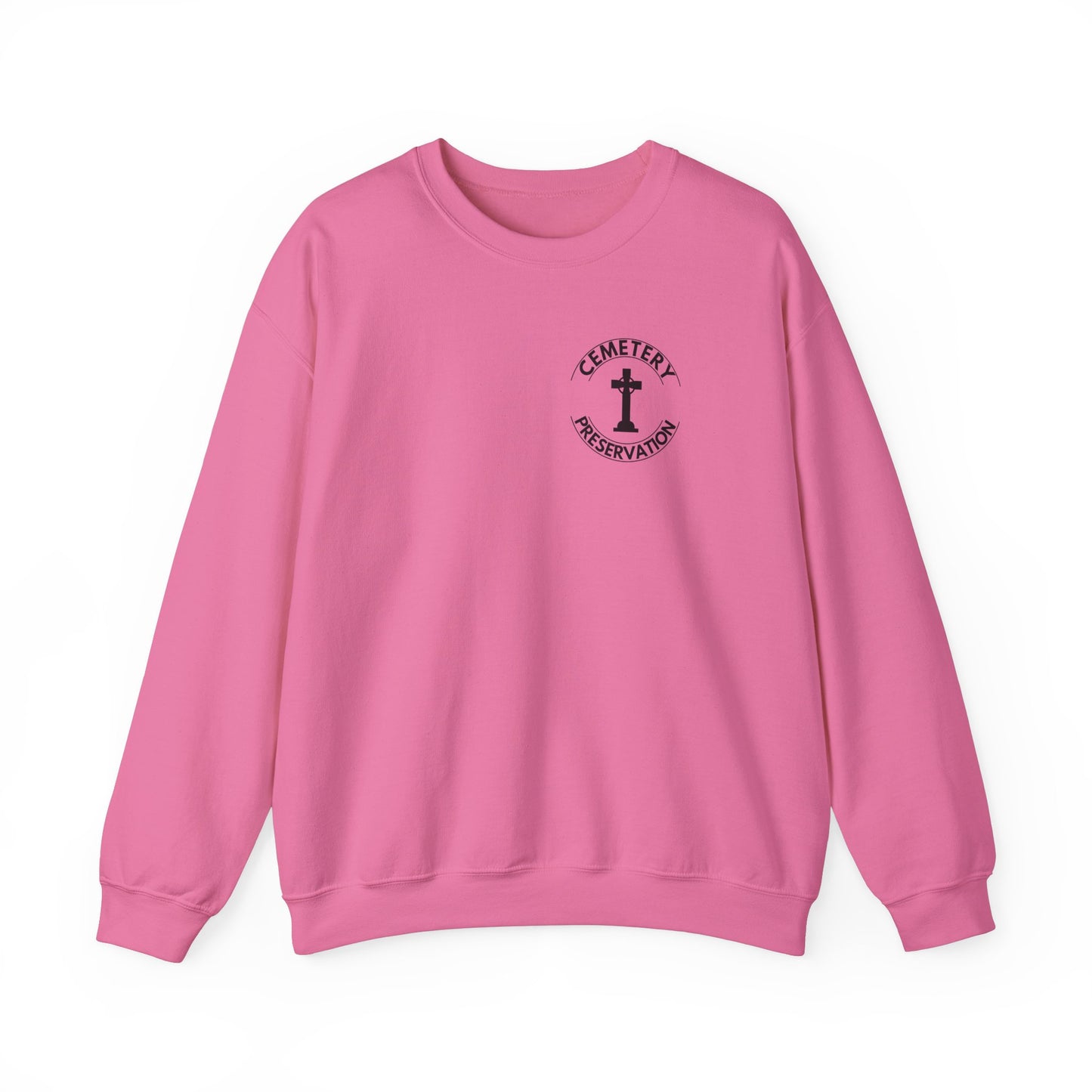 CEMETERY PRESERVATION. Unisex Heavy Blend Crewneck Sweatshirt in Light Colors.