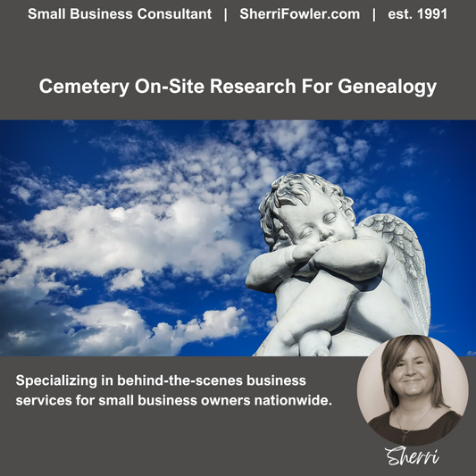on-site cemetery research in Ohio, Kentucky, and West Virginia for genealogy enthusiasts is available at SherriFowler.com who specializes in the tri-state area