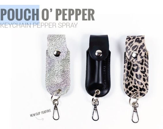 Pouch O'Pepper by Damsel in Defense is a non-lethal, self-defense pepper spray that is effective on those who are under the influence of drugs or alcohol and purchase at SherriFowler.com