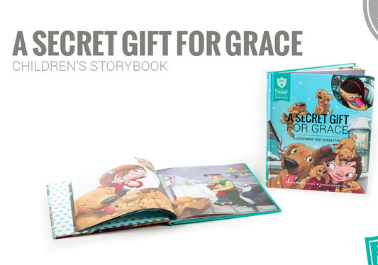 A Secrete Gift For Grace, a Children's Storybook, by Damsel in Defense and their SafeHearts Children's Book Collection, available for purchase on SherriFowler.com