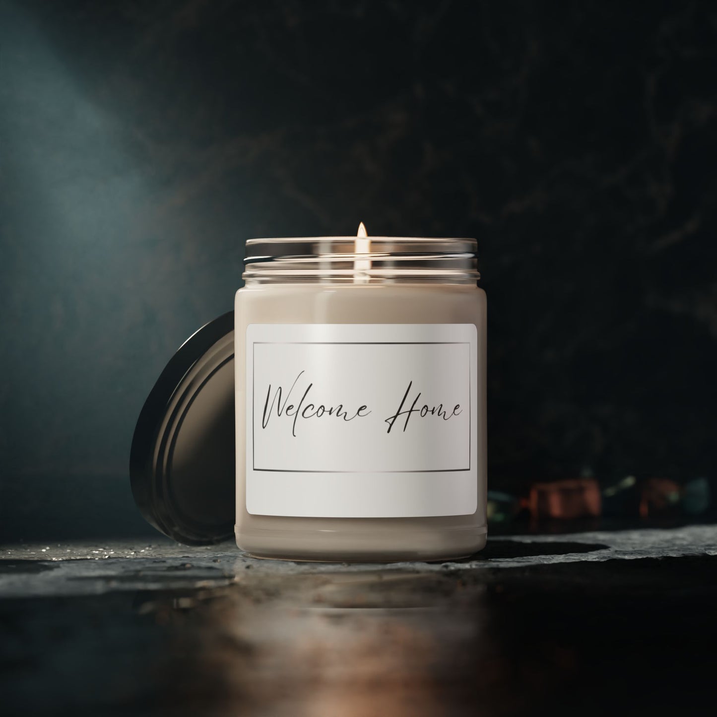 WELCOME HOME. Soy Candle in 9oz Glass Jar, Scented or Unscented.