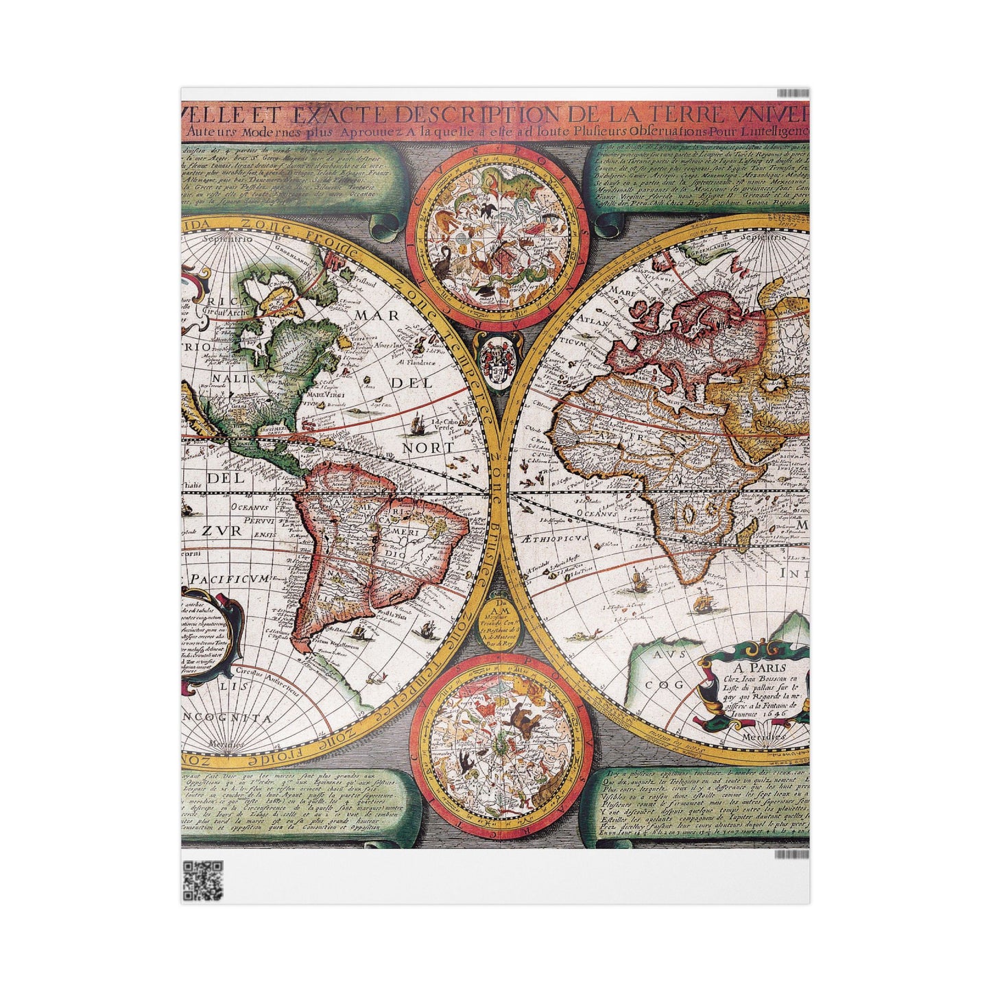 OLD WORLD MAPS Gift Wrapping Paper