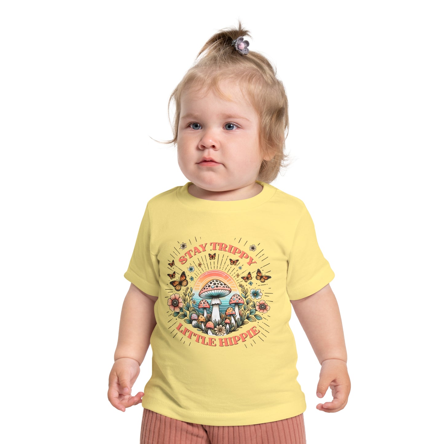 STAY TRIPPY LITTLE HIPPIE. Baby Short Sleeve T-Shirt