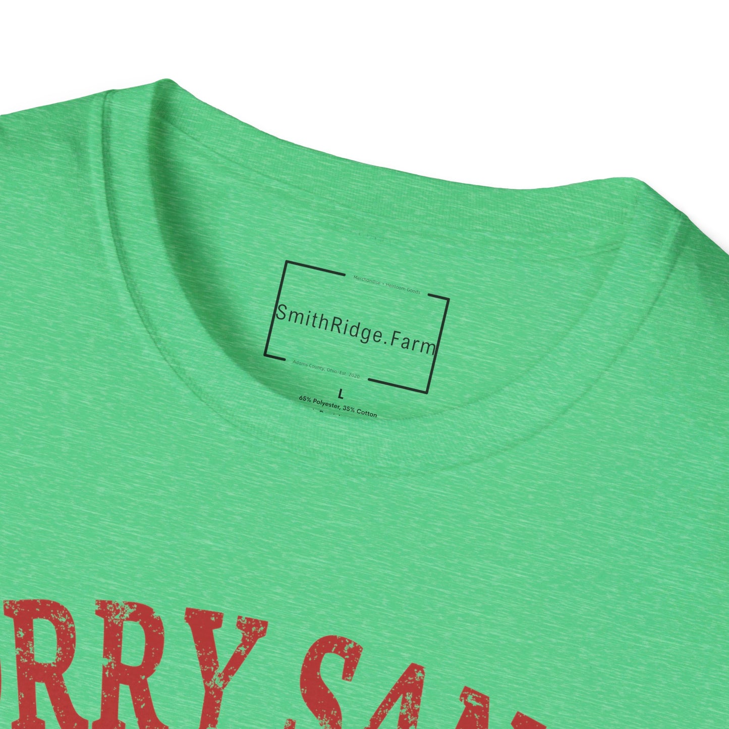 SORRY SANTA, I'VE BEEN FERAL Cotton, Short Sleeve, Crew Neck Tee.