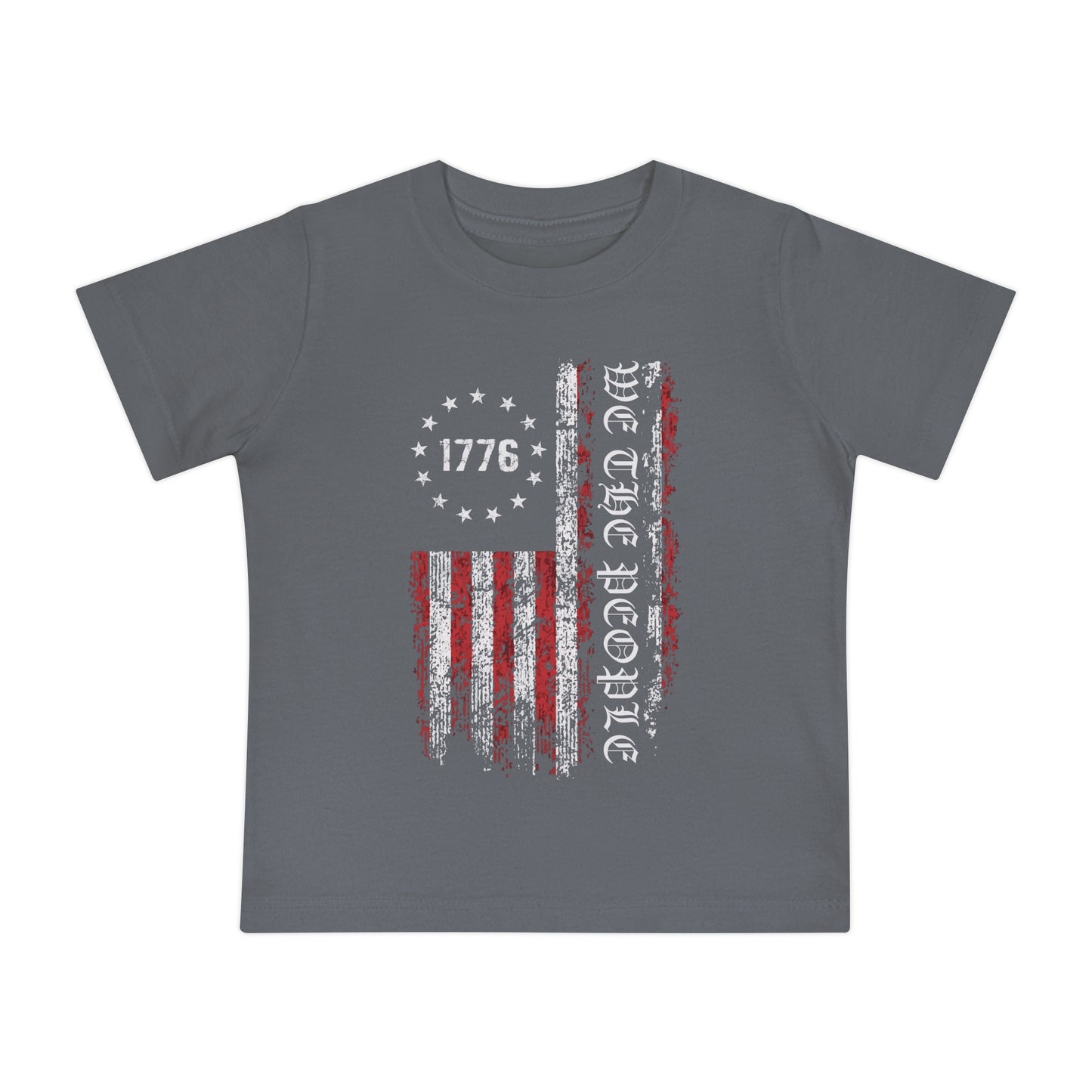 1776 WE THE PEOPLE AMERICAN FLAG. Baby Short Sleeve T-Shirt