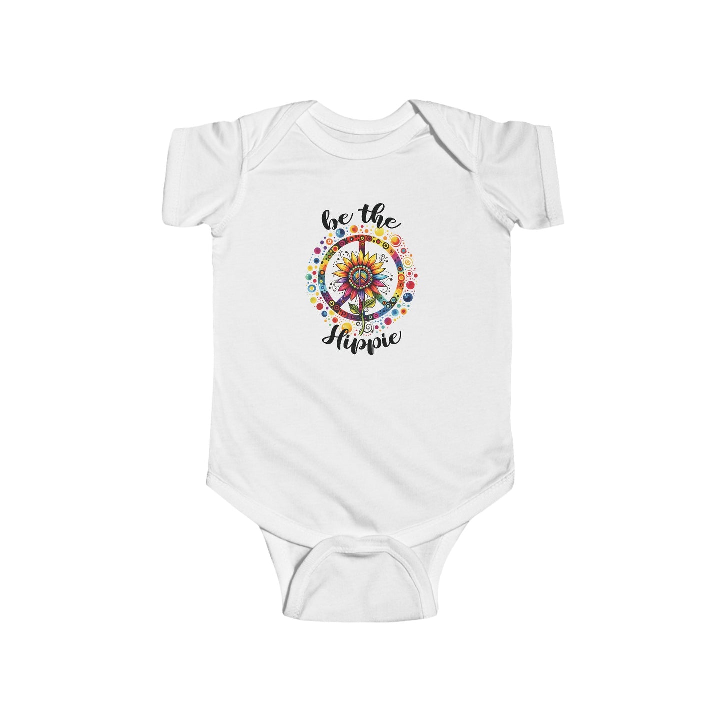 BE THE HIPPIE. Infant Fine Jersey Bodysuit.