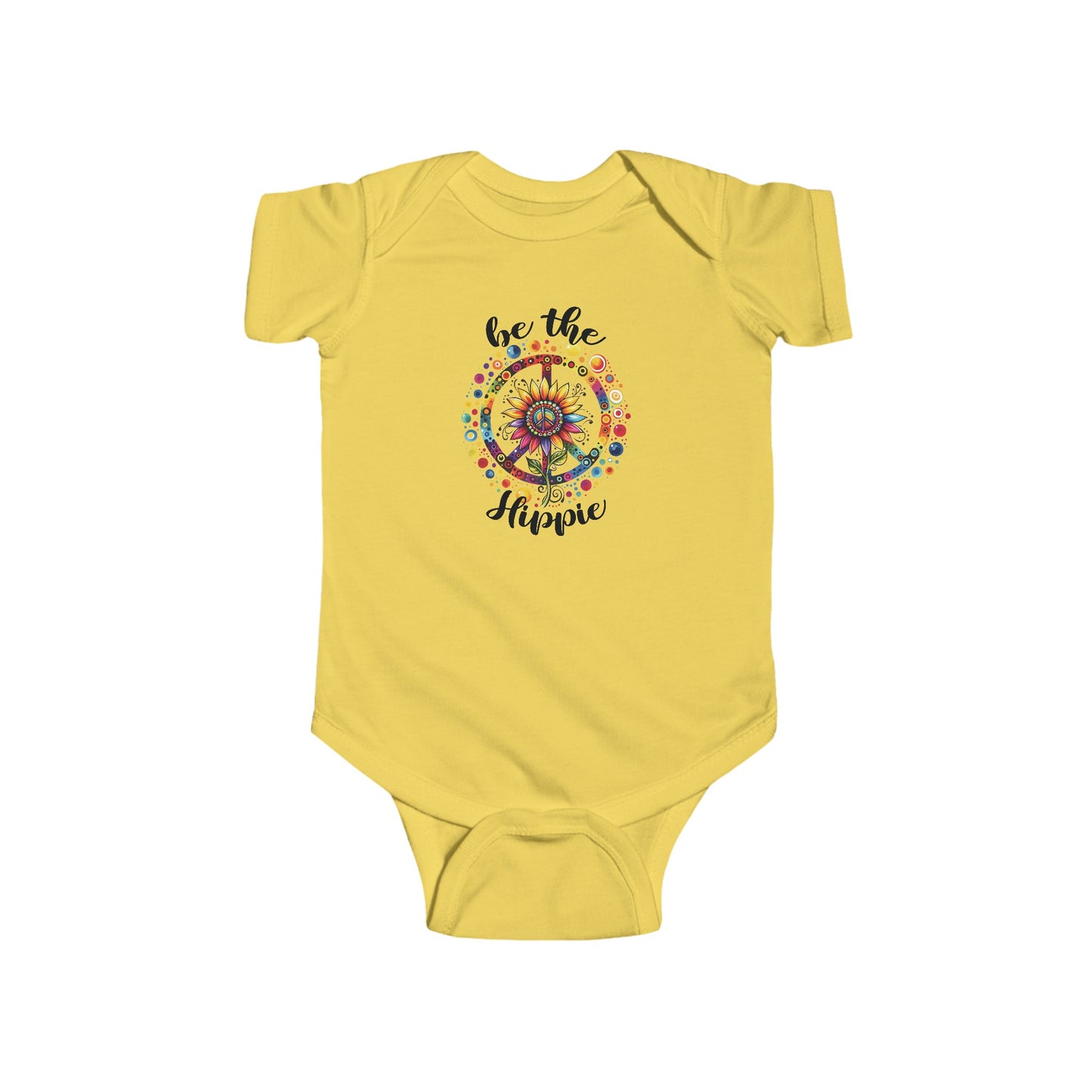 BE THE HIPPIE. Infant Fine Jersey Bodysuit.