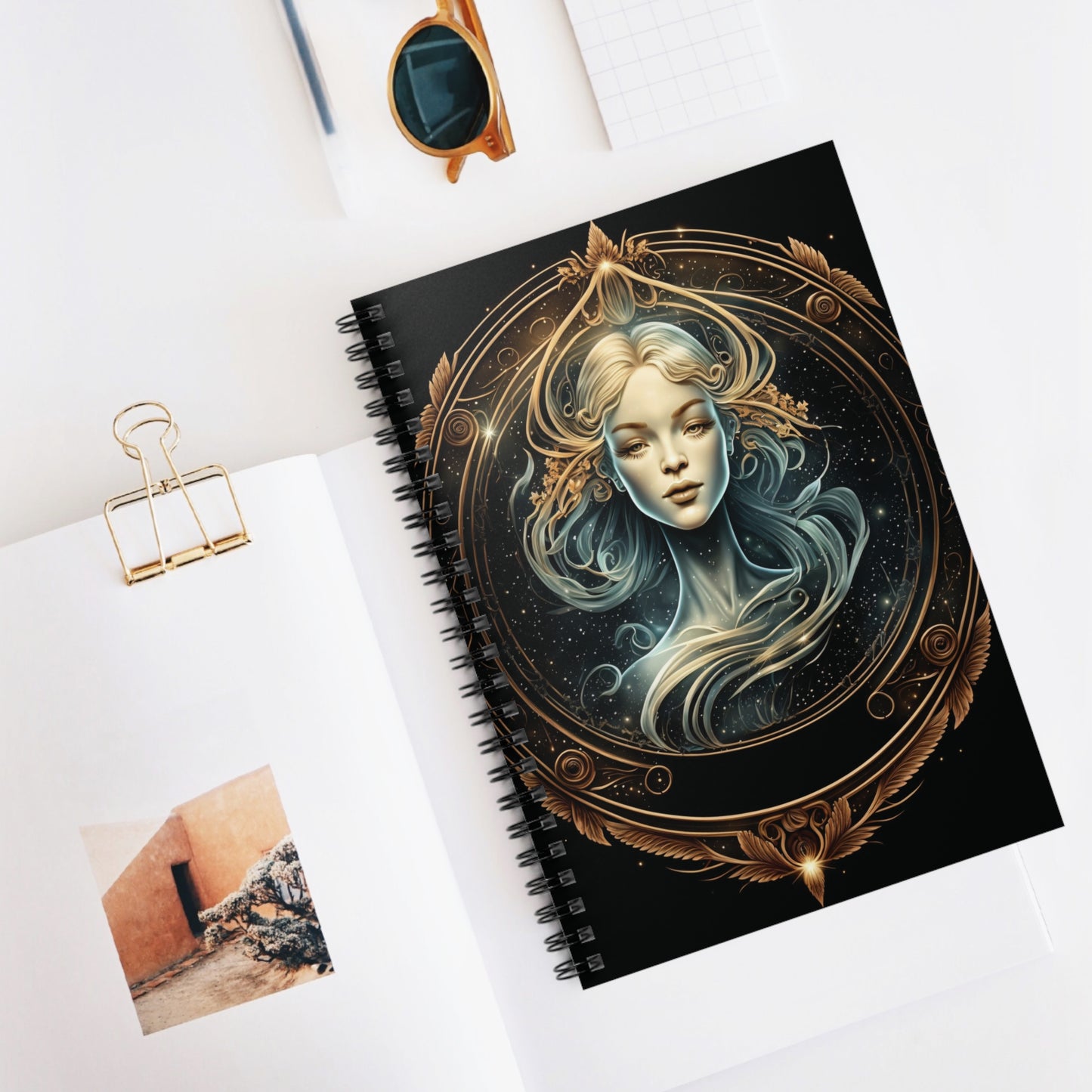 VIRGO ZODIAC SIGN. CONSTELLATION LOVERS. Spiral Notebook, Ruled Line, Diary, Journal.