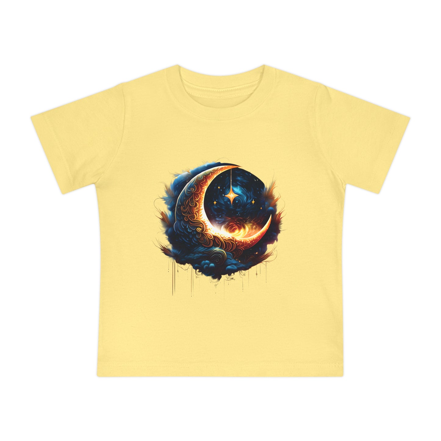 CELESTIAL, MYSTICAL MOON. Baby Short Sleeve T-Shirt