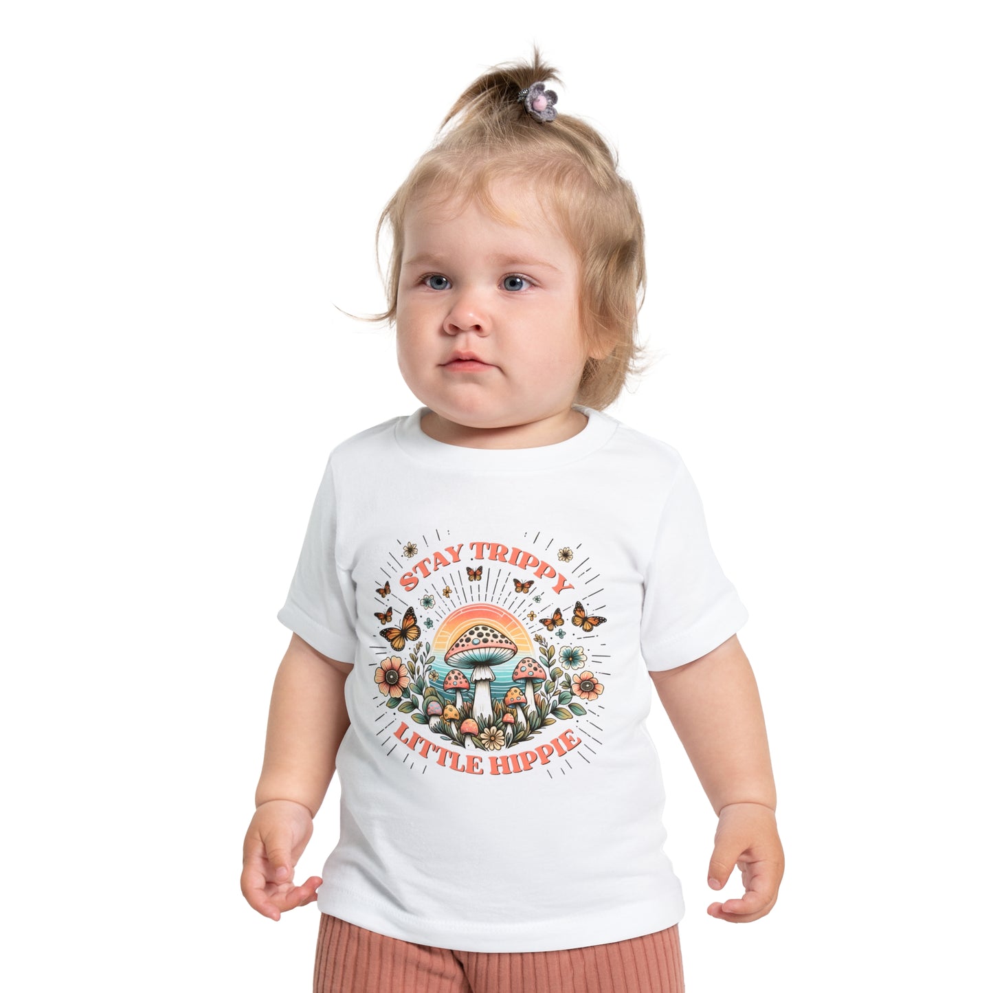 STAY TRIPPY LITTLE HIPPIE. Baby Short Sleeve T-Shirt