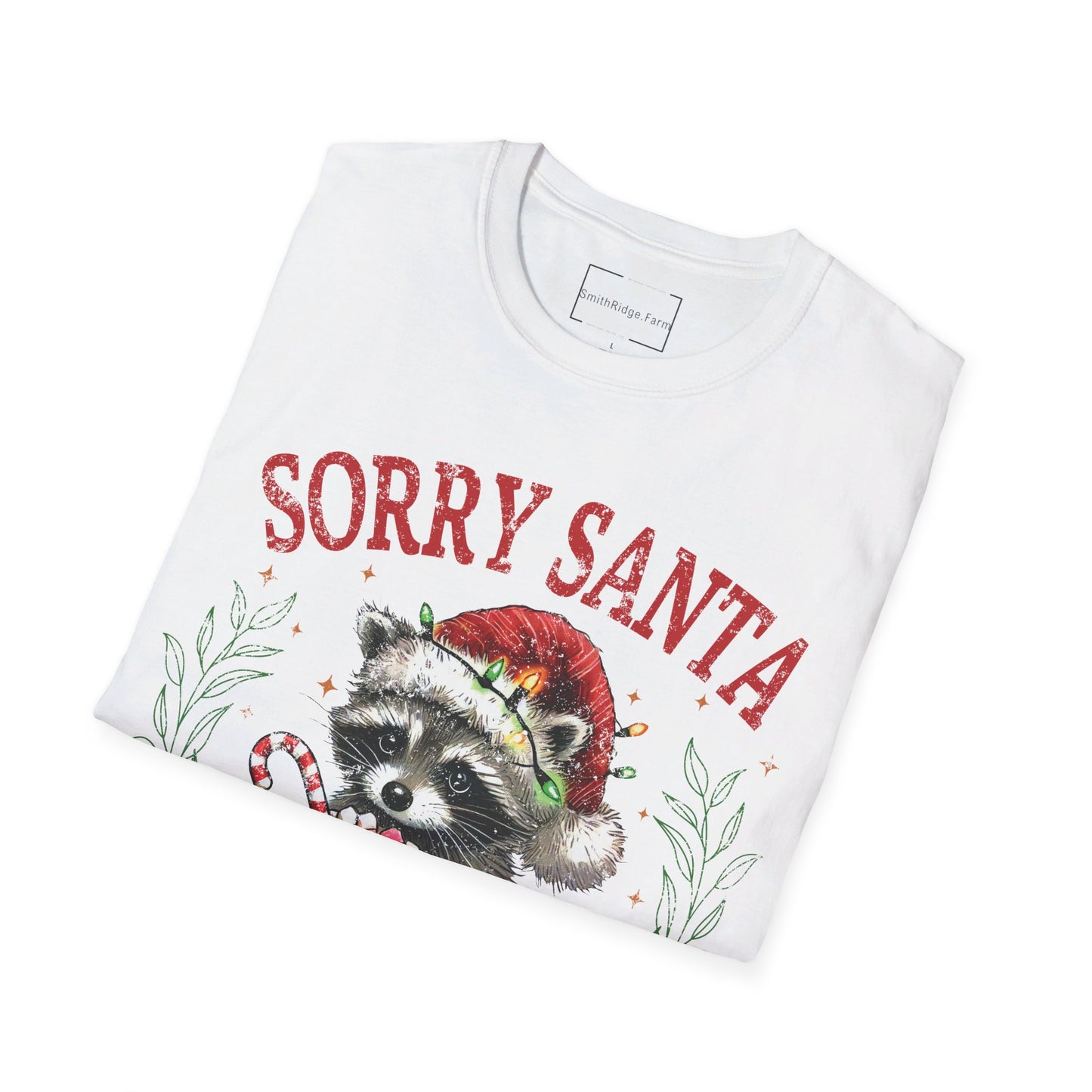 SORRY SANTA, I'VE BEEN FERAL Cotton, Short Sleeve, Crew Neck Tee.