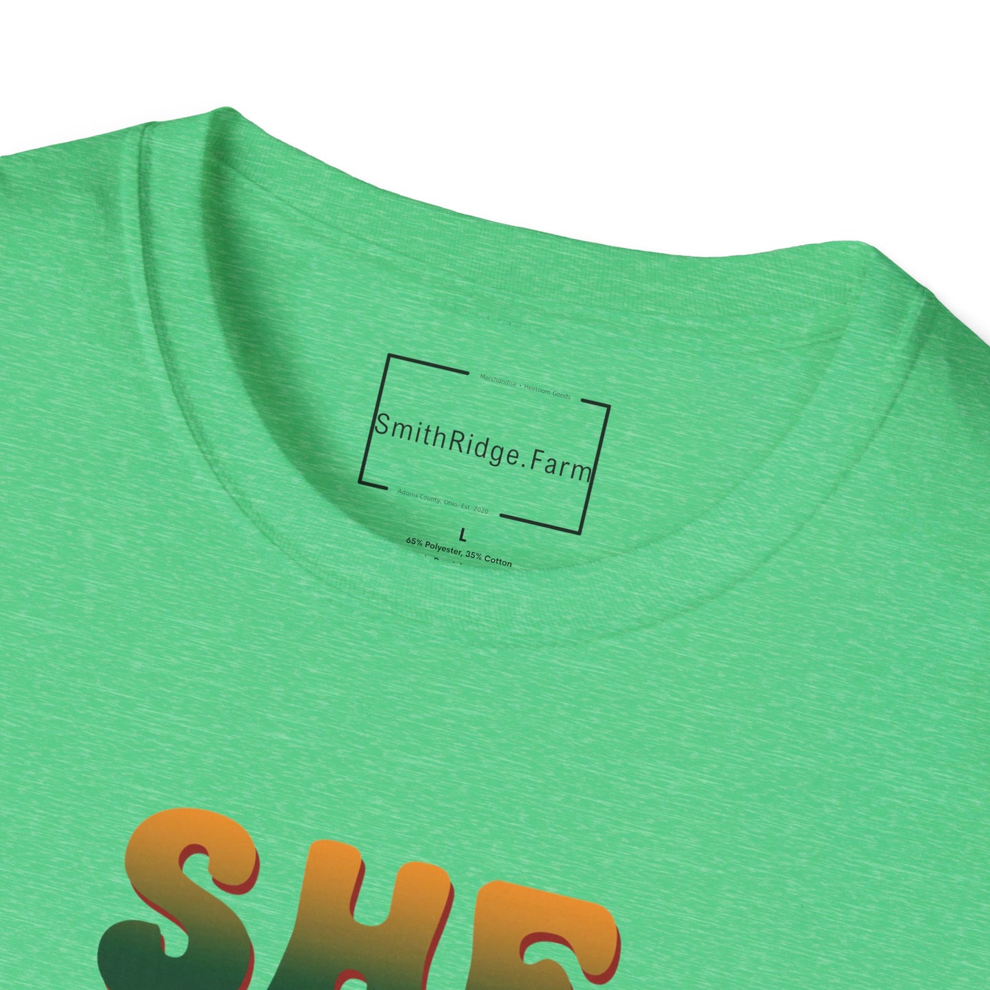 SHE WHO IS BRAVE IS FREE. Cotton, Short Sleeve, Crew Neck Tee.