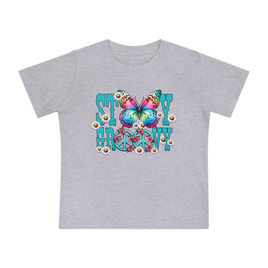 STAY GROOVY. HIPPIE HUMOR. Baby Short Sleeve T-Shirt