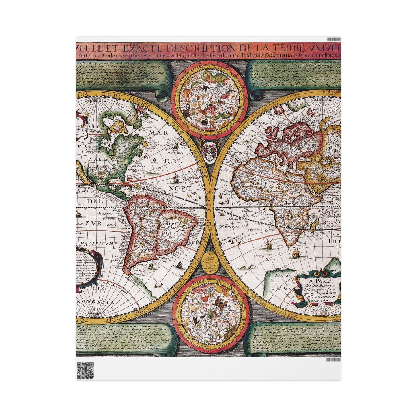 OLD WORLD MAPS Gift Wrapping Paper