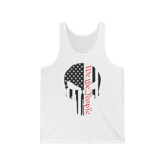 WE THE PEOPLE. PUNISHER SKULL LOGO. Unisex Jersey Tank Top.