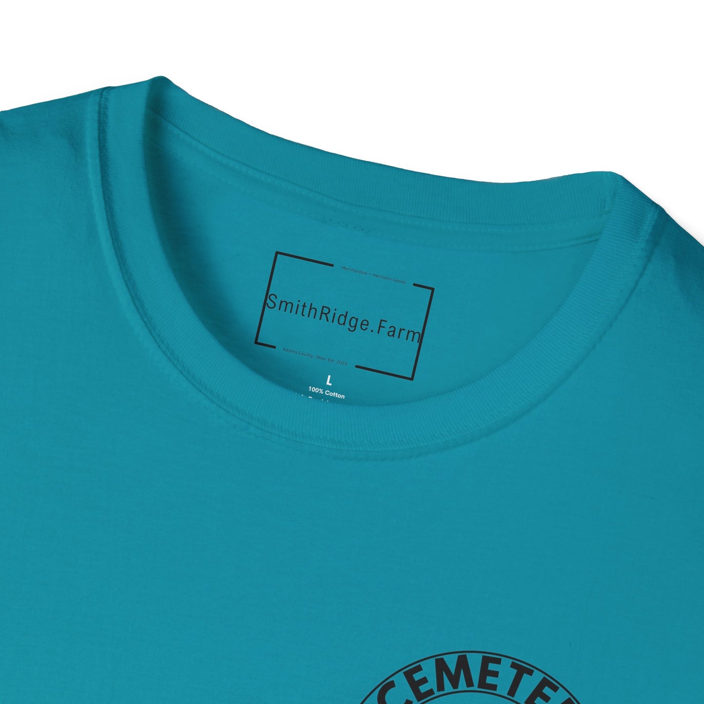 CEMETERY SEXTON. PRESERVING THE BEAUTY OF FORGOTTEN SPACES. Cotton, Short Sleeve, Crew Neck Tee in Light Colors.