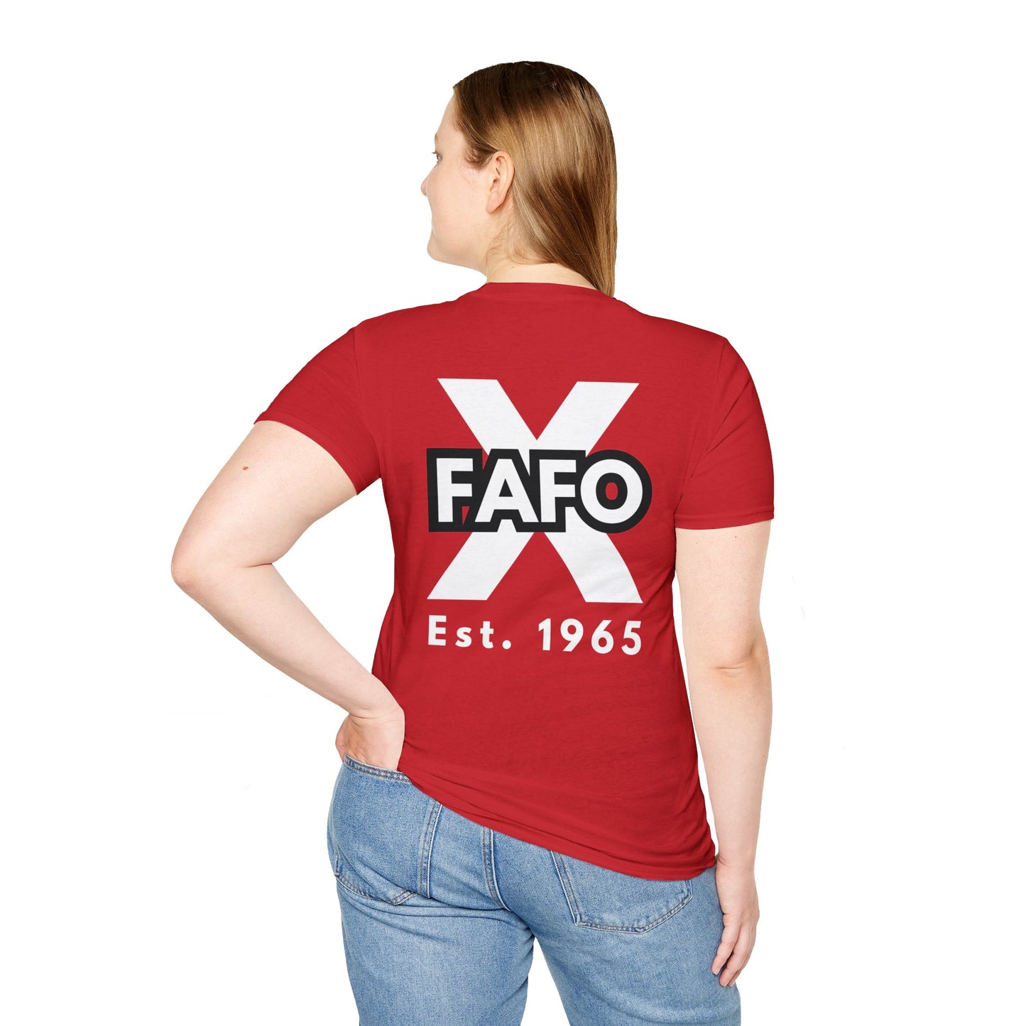 GEN X, THE FAFO CREW, Est 1965. Cotton, Short Sleeve, Crew Neck Tee in Dark Colors.