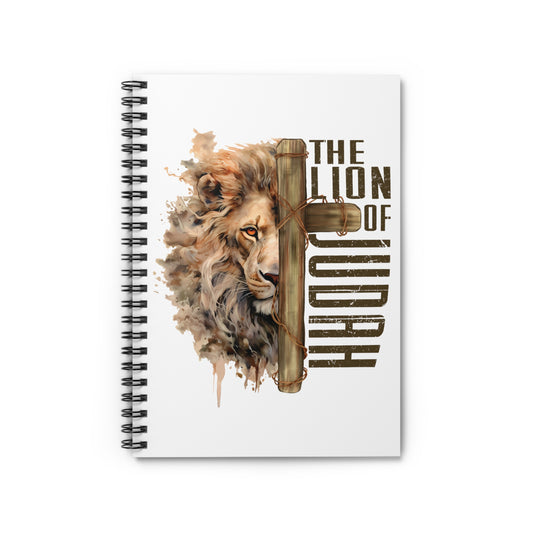 THE LION OF JUDAH. Spiral Notebook, Ruled Line, Diary, Journal.