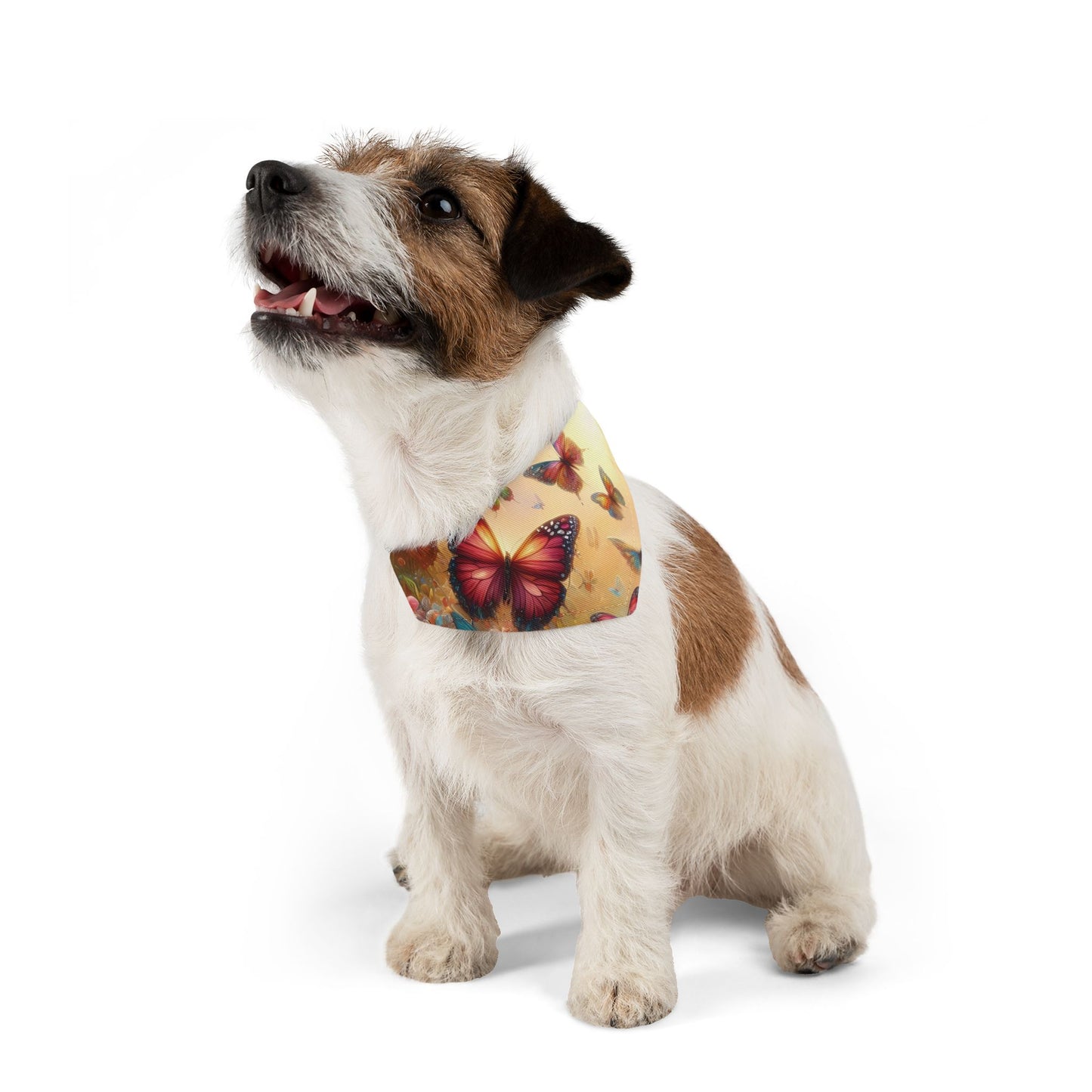 SPRING BUTTERFLIES. Pet Bandana Collar in Four Sizes.