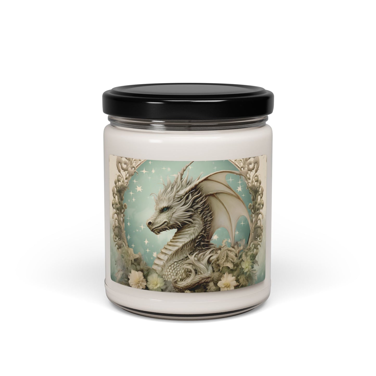 DRAGON LOVER, PROTECTIVE DRAGON. FULL MOON, MOON LOVER. Soy Candle in 9oz Glass Jar, Scented or Unscented.